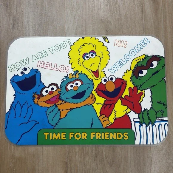 Sesame Street Child Placemat Jim Henson *1994* Double Sided Vintage Elmo - Picture 4 of 6